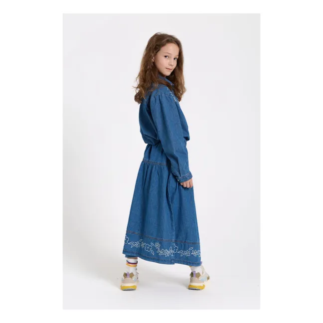 Falda bordada Cally | Vaquero