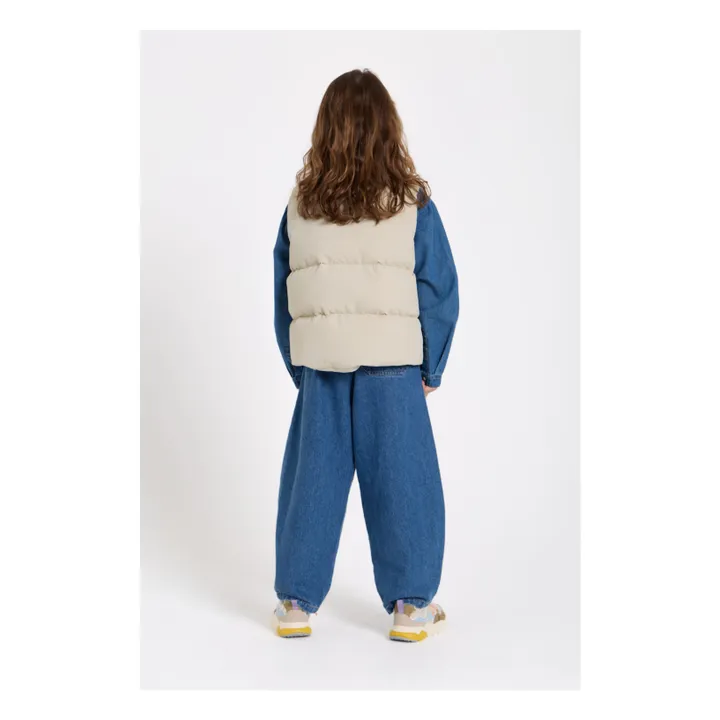 Chemise Courte Brodée Clara | Bleu jean- Image produit n°5