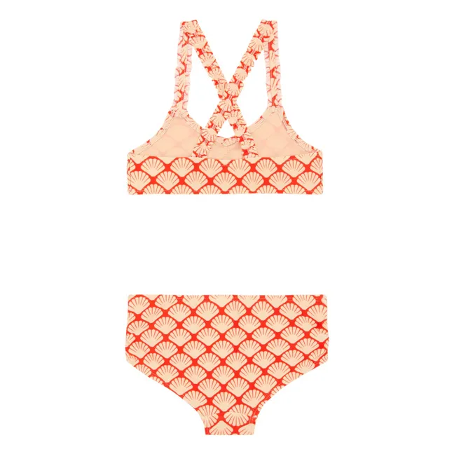 2 Piece Shells Swimsuit | Red