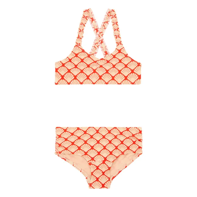 2 Piece Shells Swimsuit | Red