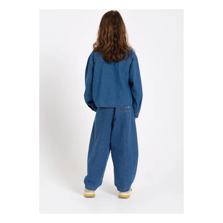 Jean Balloon Brodé Gianna | Bleu jean- Image produit n°4