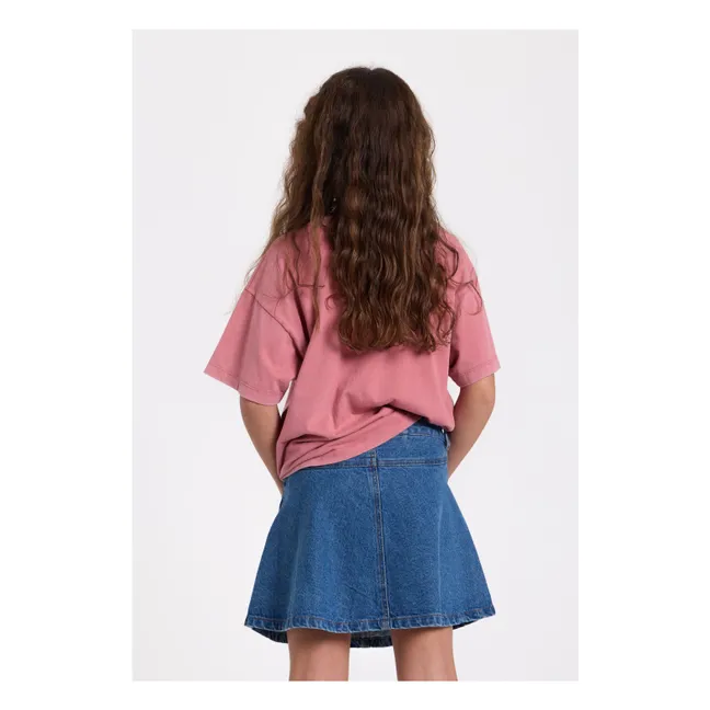 Jupe Denim Brodée Janis | Bleu jean