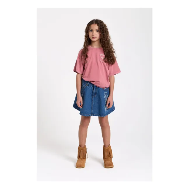 Bestickter Denim-Rock Janis | Denim
