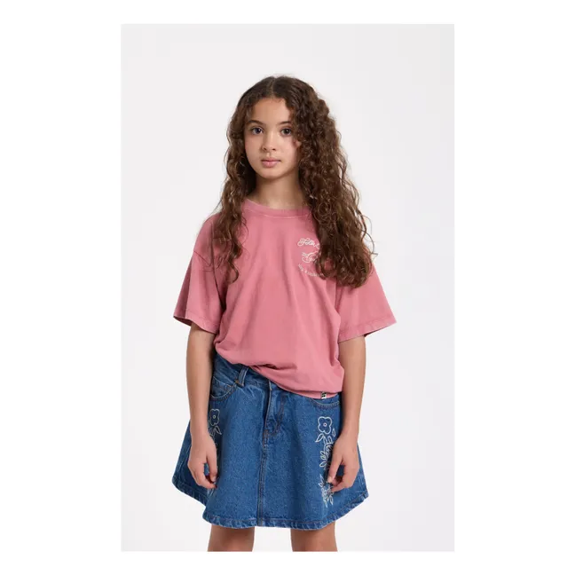 Bestickter Denim-Rock Janis | Denim