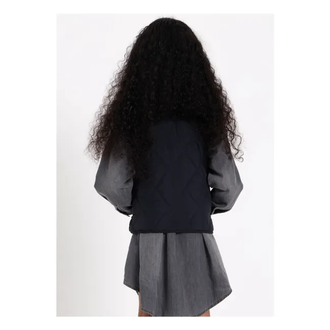 Tara Quilted Sleeveless Jacket | Black