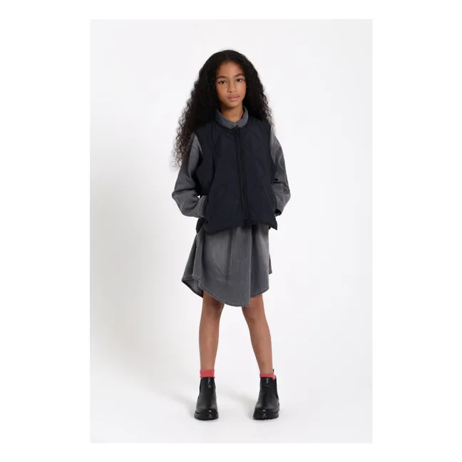 Ärmellose Steppjacke Tara | Schwarz
