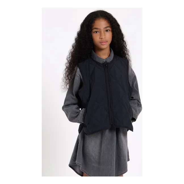 Chaqueta acolchada sin mangas Tara | Negro