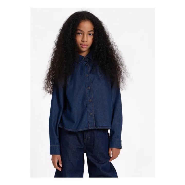 Chemise Denim Courte Crush | Denim brut- Image produit n°1