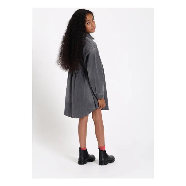 Robe Denim Darlin | Denim gris- Image produit n°6