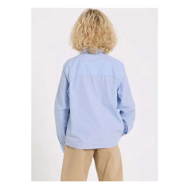 Chemise Zayn Rayée | Bleu Clair