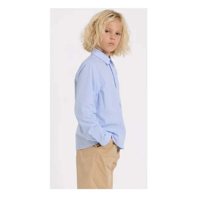 Zak Striped Shirt | Light Blue