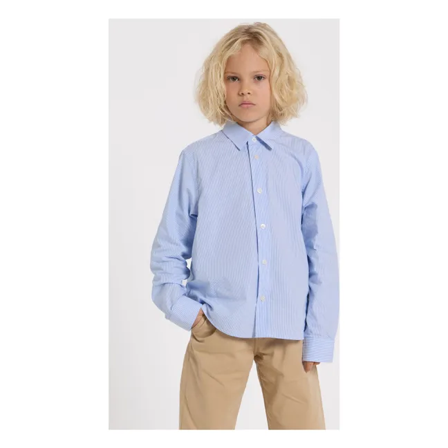 Chemise Zayn Rayée | Bleu Clair