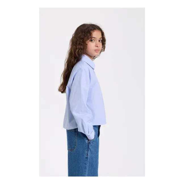 Camicia corta Clara a righe | Azzurro