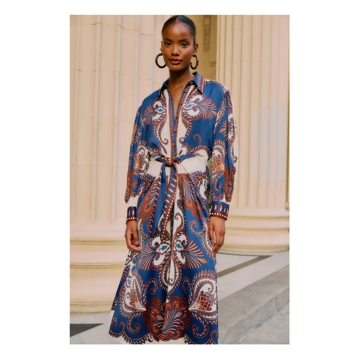 Robe Arabesque | Bleu- Image produit n°2