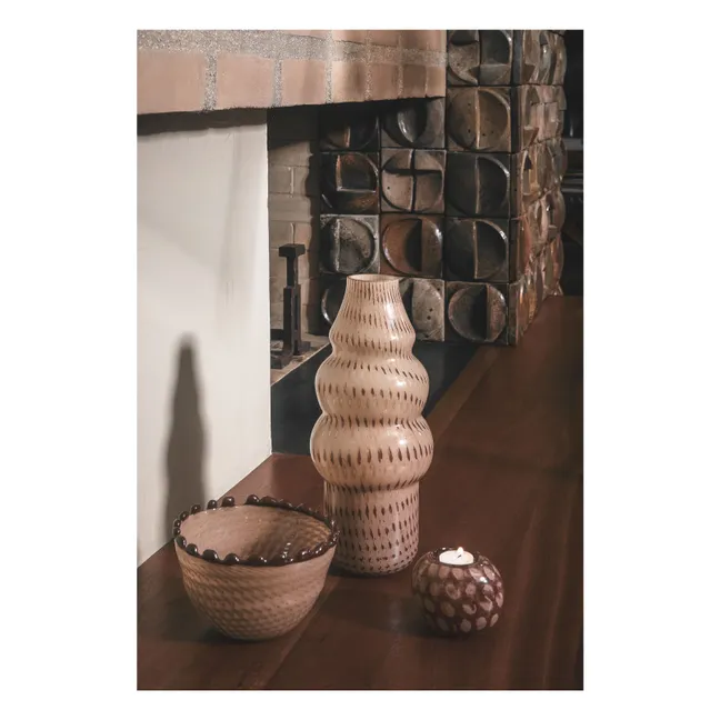 Vase en verre Marcel | Beige