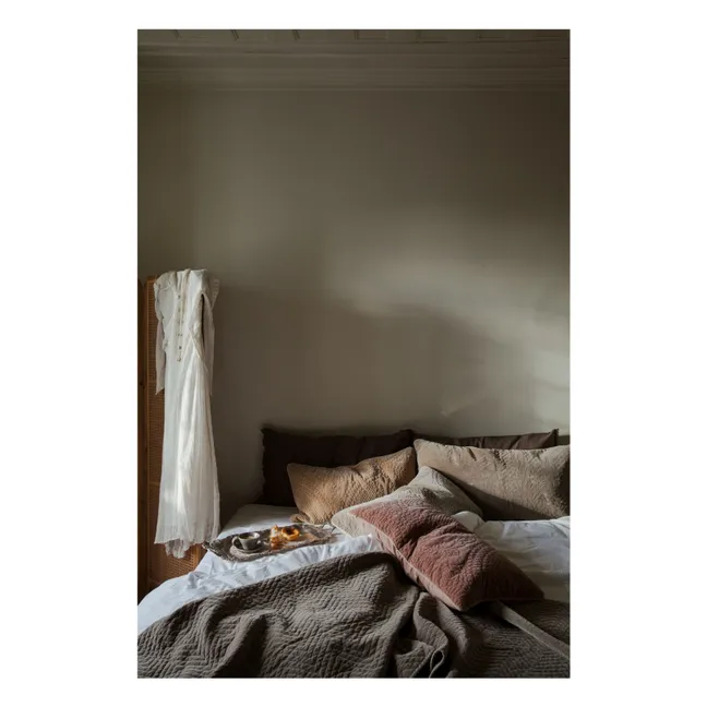 Fodera per cuscino in velluto Sara | Beige