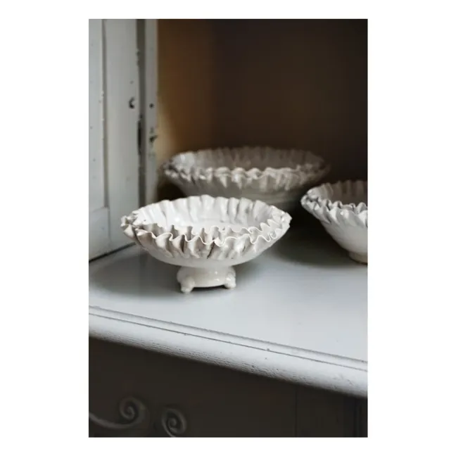 Cuenco con pedestal Claudine | Blanco