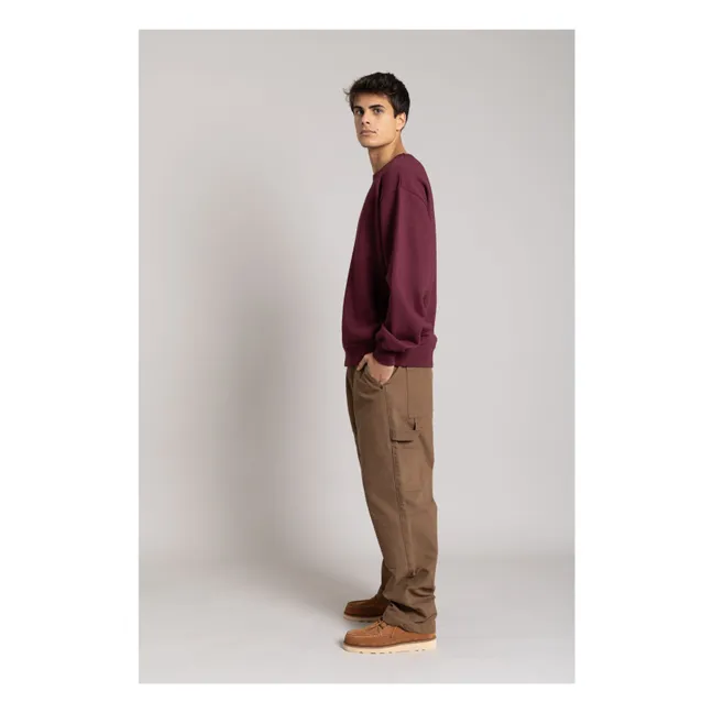 Bond organic cotton sweatshirt | Aubergine