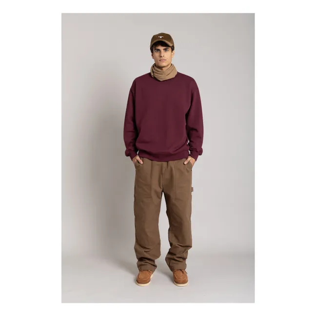 Bond organic cotton sweatshirt | Aubergine