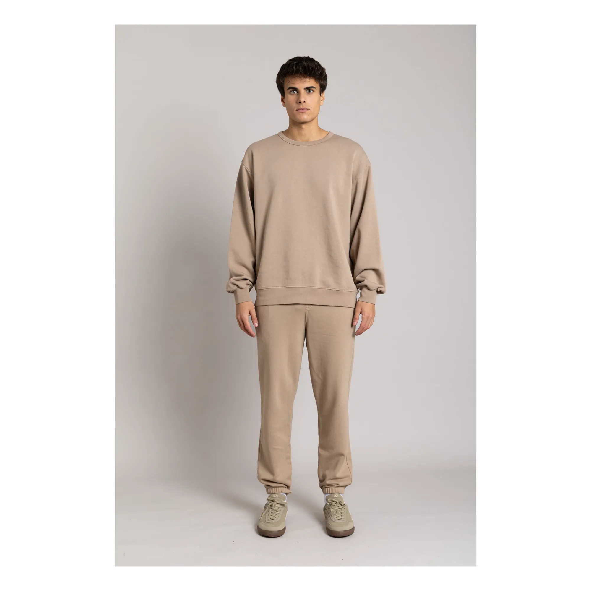 Smallable Man Taupe Brown Jogger Shuffle Organic Cotton