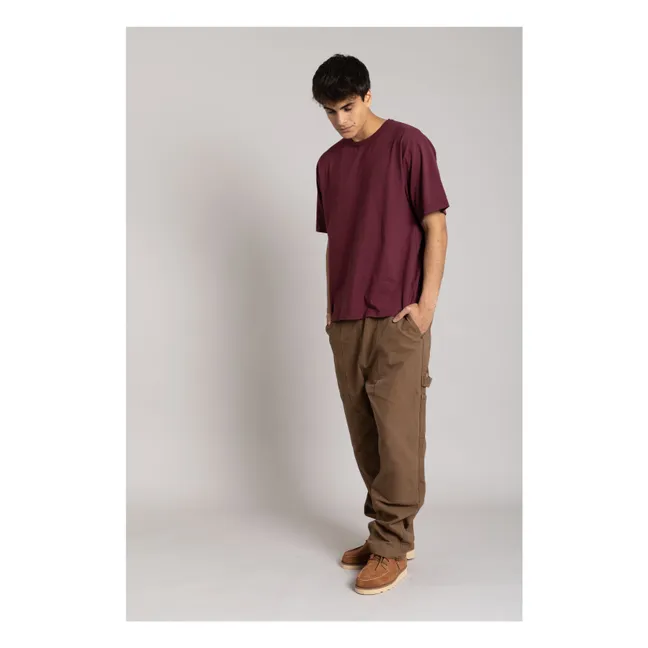 T-shirt Solal Coton Bio | Aubergine
