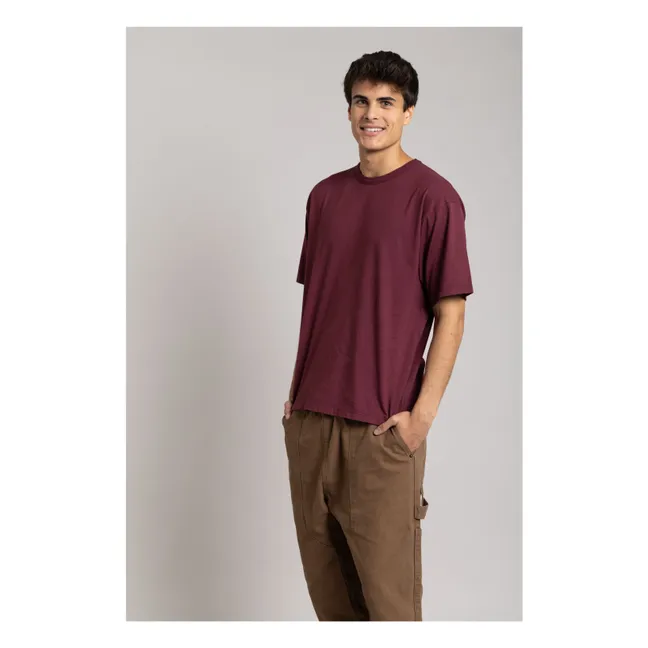 Camiseta Solal de algodón orgánico | Berenjena