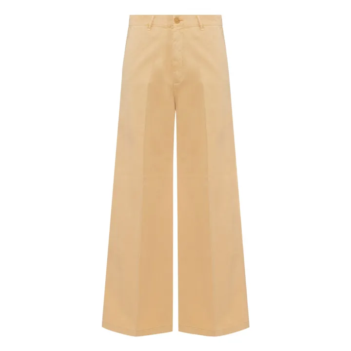 Pantalon Wide Gabardine | Camel- Image produit n°0