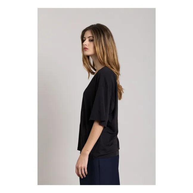 T-Shirt Cloud Bio-Baumwolle | Schwarz