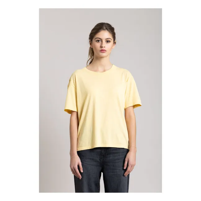 Camiseta de algodón orgánico Hana | Amarillo palo