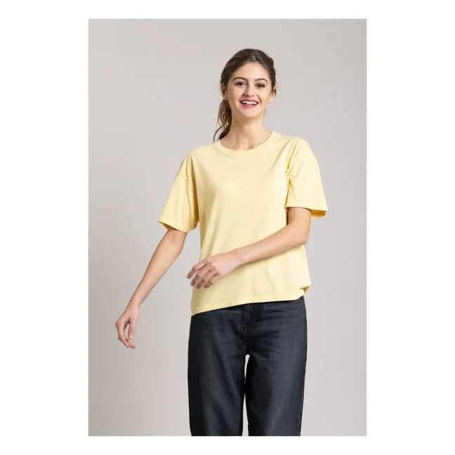 Camiseta de algodón orgánico Hana | Amarillo palo