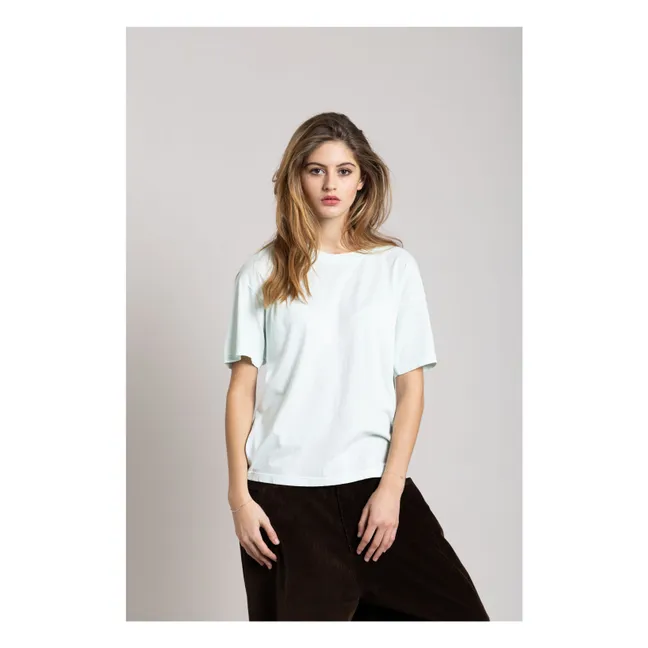 T-shirt Hana Coton Bio | Bleu Glacier