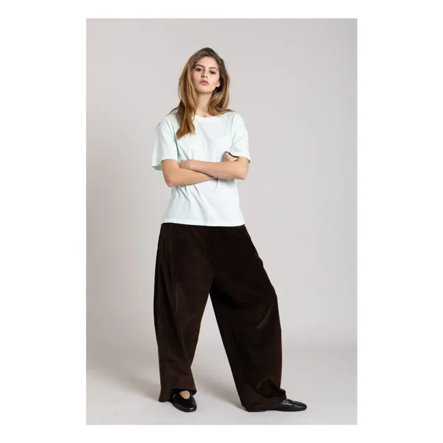 T-shirt in cotone organico Hana | Blu Ghiaccio