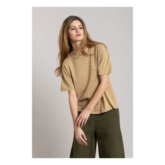 T-shirt in cotone organico Hana | Camel