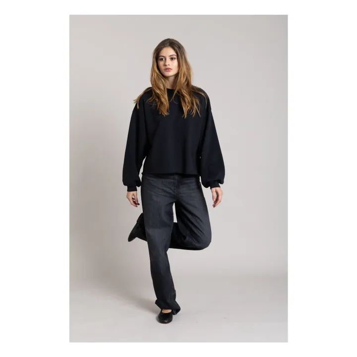 Sweat Bria Coton Bio | Noir- Image produit n°7