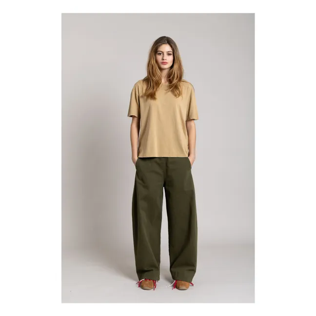 Camiseta de algodón orgánico Hana | Camel