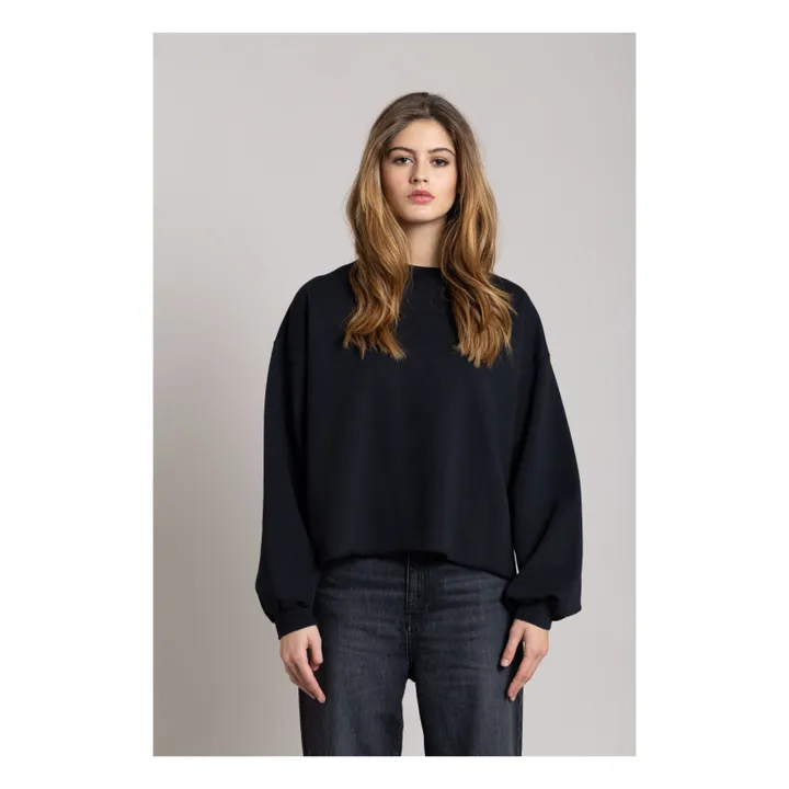 Sweat Bria Coton Bio | Noir- Image produit n°0