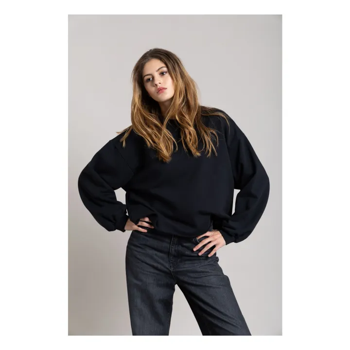 Sweat Bria Coton Bio | Noir- Image produit n°1