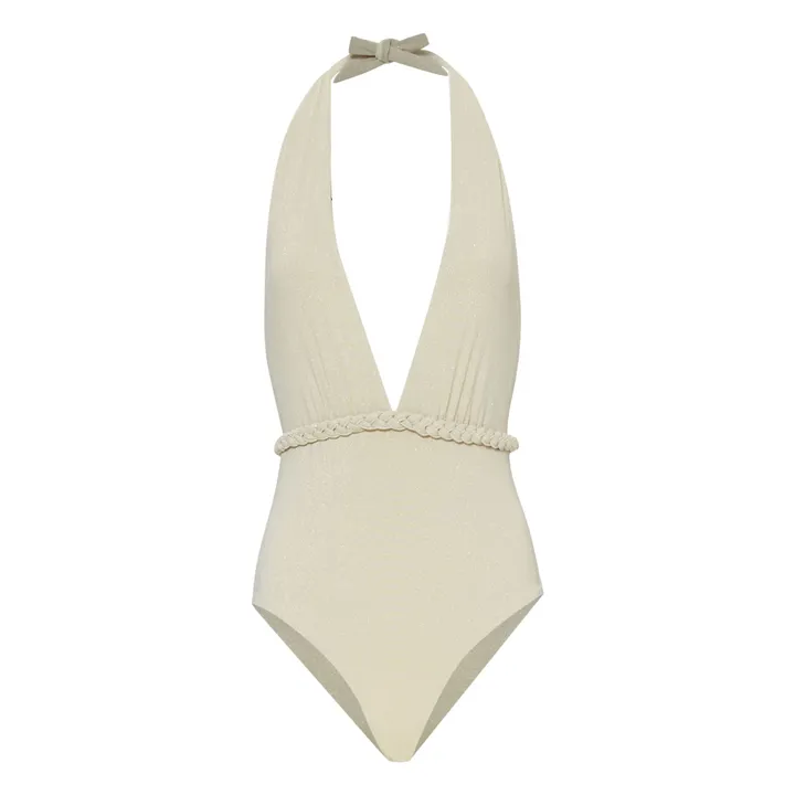 Maillot 1 Pièce Bruna Métallisé | Blanc- Image produit n°0