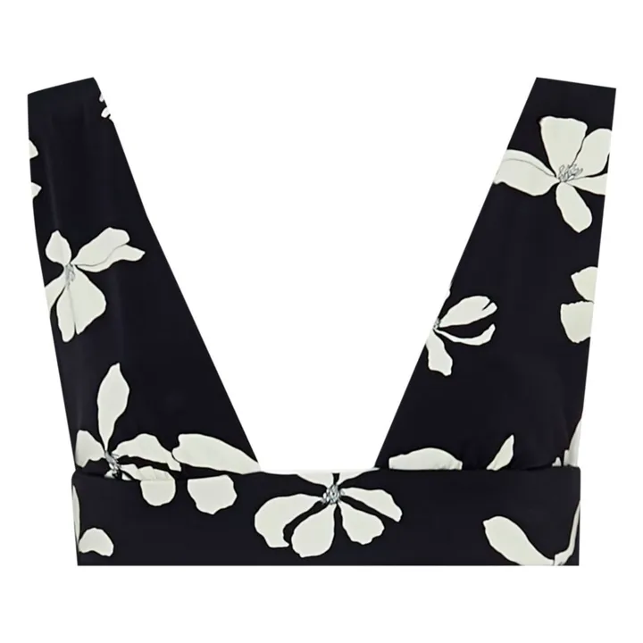 Haut de Maillot Yasmine Imprimé Vintage | Noir- Image produit n°0
