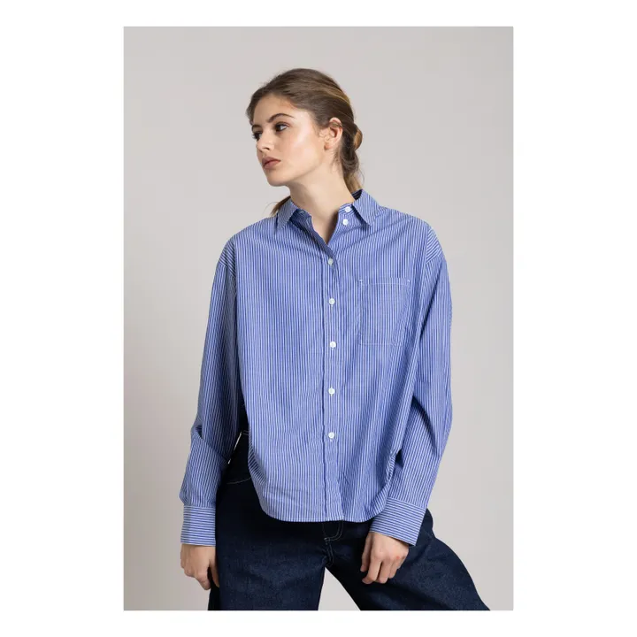 Kanel Striped Shirt | Blue- Product image n°9