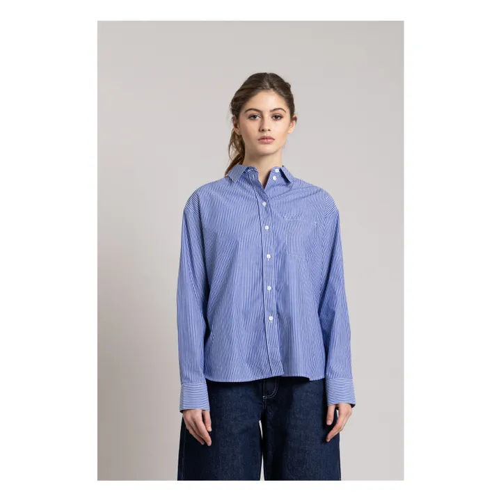 Kanel Striped Shirt | Blue- Product image n°1