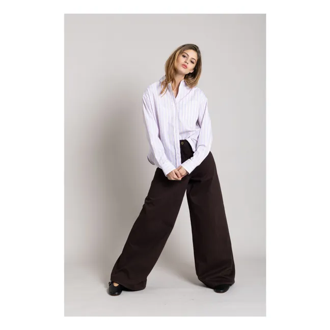 Chemise Kanel Rayée | 	Lilas