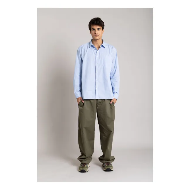 Camisa de rayas Zola | Azul Claro