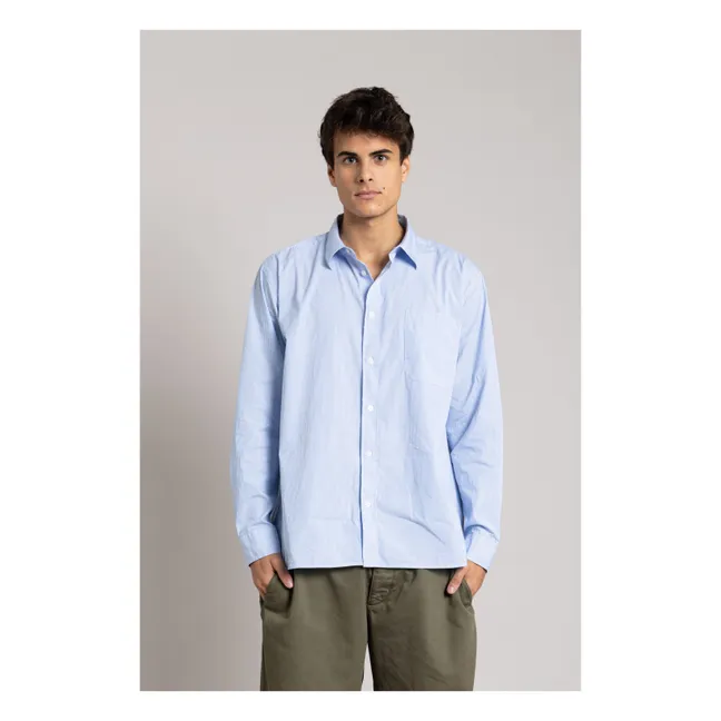 Camisa de rayas Zola | Azul Claro