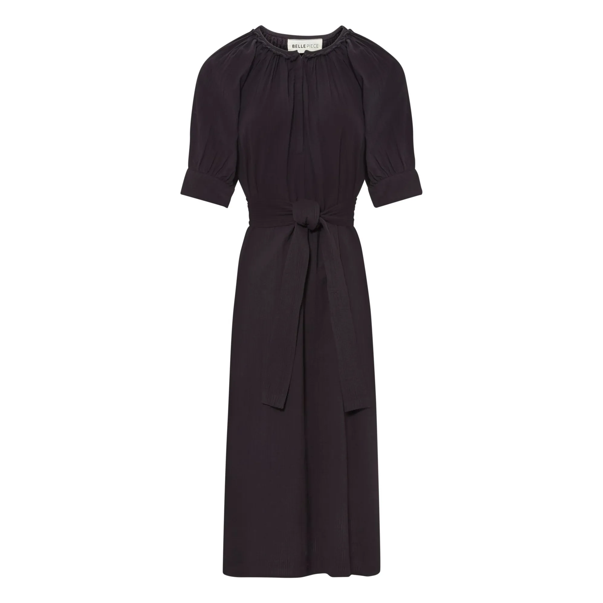 Bellepiece Dark Grey Derek Dress Dobby Stripes