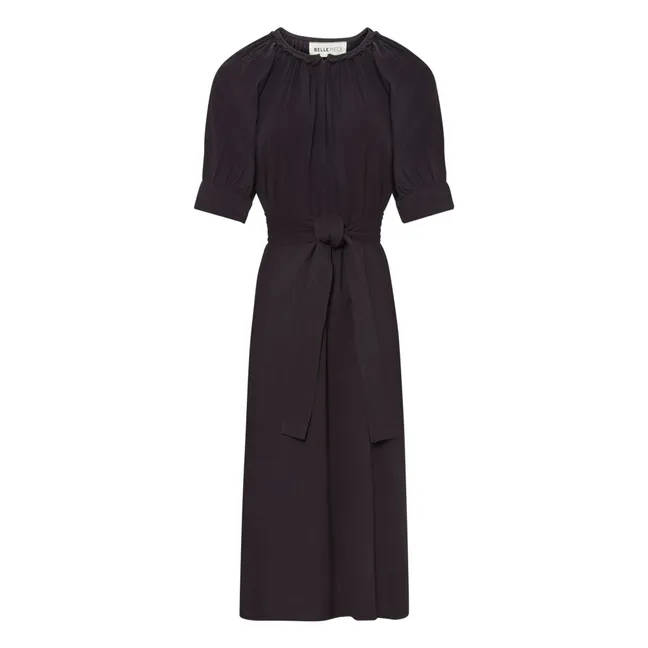 Robe Derek Rayures Dobby | Gris foncé