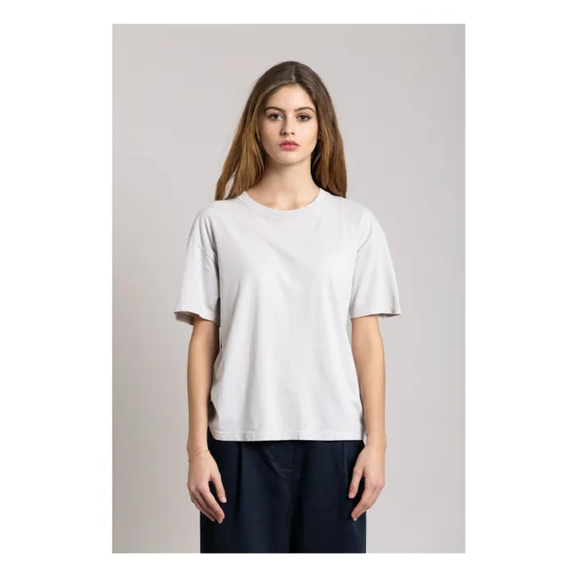 Camiseta de algodón orgánico Hana | Gris Perla