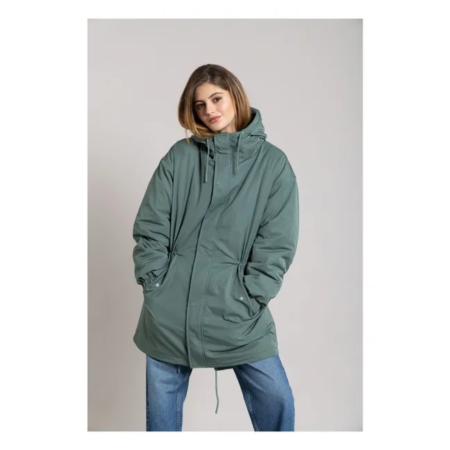 Parka con forro de fibra reciclada Zebra | Verde azulado