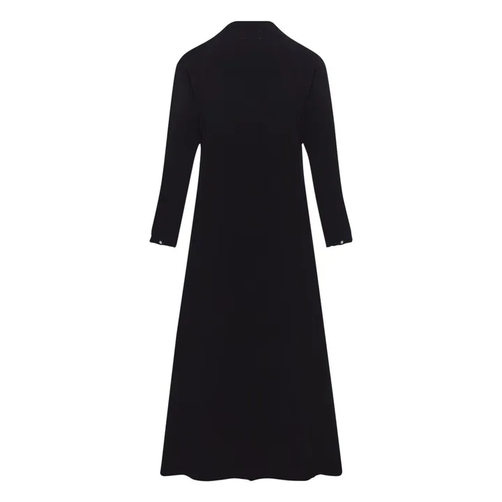Robe Tabitha Gaze de Coton | Noir- Image produit n°1
