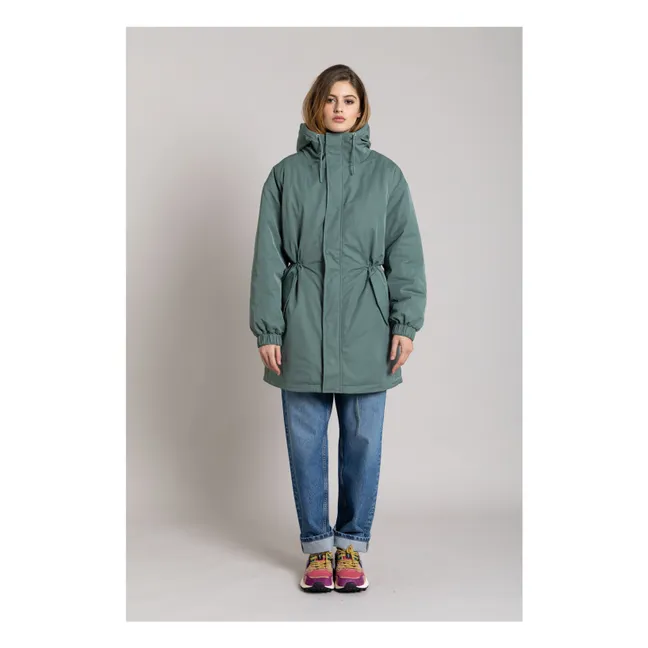 Zebra Recycled Fiber Lined Parka | Teal